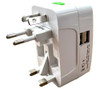 Adaptador Viajero Cargador + 2 Usb Enchufe Universal 220v 0