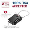 Tsa Candados Equipaje Con Cable Acero Candado Combinación 4 5