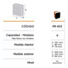 Caja Plastica Para Termicas Embutir Roker 4 Modulos Pr403 3 Caja Plastica Para Termicas Embutir Roker 4 Modulos Pr403 3