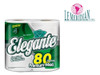 Elegante Papel Higienico Blanco 80 Mts X 4und 1