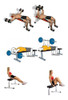 Banco Plano De Caño Super Reforzado Pecho Abdominales Gym 2