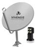 Antena Digital Parabólica Vivensis 60cm Ku + Lnbf Quadruplo 0