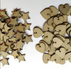 Combo  Corazones Estrellas Navidad Fibrofacil Mdf 1