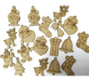 Combo  Corazones Estrellas Navidad Fibrofacil Mdf 4