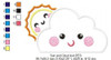 Matriz Para Bordados Maquina Infantil Nube Y Sol Feliz 1344 2