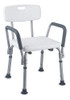 Silla Para Ducha En Aluminio Altura Regulable Con Agarradera 0
