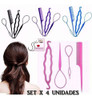 Set 3 Piezas Accesorios P/ Cabello Peinados Trenza Rodete 1