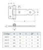 Bisagra Hierro Base Corta 250 Mm Puerta Casa Postigones 3
