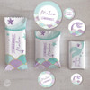 Kit Imprimible Sirenas Escamas Mermaid Scales Candy Bar Tuki 5