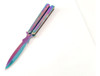Navaja Mariposa Balisong Tornasolada Rainbow Fade Daga 0