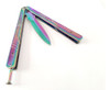 Navaja Mariposa Balisong Tornasolada Rainbow Fade Daga 1