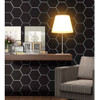 Cerámica Revestimiento Pared Azulejo Hexagonal Negro 1