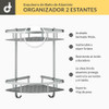 Organizador Esquinero De Baño Aluminio Inoxidable 2 Estantes 7 Organizador Esquinero De Baño Aluminio Inoxidable 2 Estantes 7