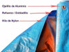 Rafia Lona Cubre Cerco 2x50 M Azul Plateado Ojal De Aluminio 2
