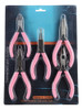 Conjunto De 5 Mini Alicates De Metal Rosa De 4 Polegadas, 5