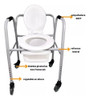 Silla Eleva Inodoro Portatil Asiento Ortopedico Ruedas Freno 3