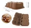 3pcs Silicona Mini Oso Cookie Molde Hornear Bandeja Hielo Ca 2
