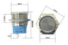 Pulsador De Metal Boton Led Azul 22mm Con Retencion + Cable 1