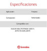 Pastillas Freno Trasero Ducati Multistrada 1200 S - Brembo 1 Pastillas Freno Trasero Ducati Multistrada 1200 S - Brembo 1