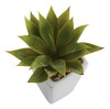 Casi Natural 4972s3 Agave Con Maceta, Mini, Color Blanco Y V 1 Casi Natural 4972s3 Agave Con Maceta, Mini, Color Blanco Y V 1