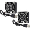 Gdstime Paquete De 2 Ventiladores Usb Silenciosos De 40 Mm, 0