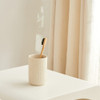 Soporte Para Cepillo De Dientes De Cermica Beige Para Encime 2
