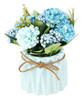 Supniu Ramo De Hortensias Artificiales Con Pequeño Jarrón De 0