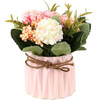 Supniu Ramo De Hortensias Artificiales Con Pequeño Jarrón De 2