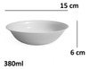 Kit 6 Tigelas Bowl Pote Branco Em Melamina 380ml Atacado 2 Kit 6 Tigelas Bowl Pote Branco Em Melamina 380ml Atacado 2