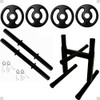 Kit Anilhas 1kg Com 2 Barras 40cm Preta E Suporte Academia 0