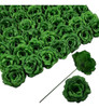 Flores De Cabeza De Rosa De Flor Eterna Con Tallo, 50 Flores 0