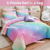 ¿un Bonito Juego De Cama De Brillo Degradado De 6 Piezas De 3