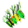 5pcs Topwater Rana Pesca Señuelo Crankbait Bajo Gancho Cebos 3