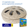 Porta Espiral De Cerámica Grande 15x5cm + 13 Espirales  Raid 0