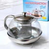 Tetera De Vidrio Y Acero Inox Con Filtro 800ml 0 Tetera De Vidrio Y Acero Inox Con Filtro 800ml 0