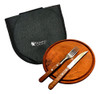 Set De Asado Trento Cuchillo + Tenedor + Plato + Estuche 0
