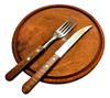Set De Asado Trento Cuchillo + Tenedor + Plato + Estuche 3