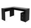 Conjunto Para Escritório Preto Mesa E Balcão Tecnomobili 2