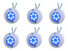 6 Un Luz De Cortesia 6 Led Azul Leds Abs 12v Lancha Barco 0