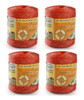 Fio Para Cerca Eletrica Laranja 500mt Zebu - Kit 4 Rolos 0 Fio Para Cerca Eletrica Laranja 500mt Zebu - Kit 4 Rolos 0