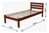 Cama De 1 Plaza En Madera Maciza. En Caja. Tienda Max 2