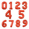 Globos Numeros Metalizados 80.cm Rojos 3