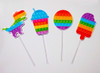 Pack X15 Toppers Para Cupcakes Muffins Pop It Fidget 2
