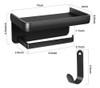 Soporte Para Papel Higinico Con Estante Y 4 Ganchos Para Toa 1