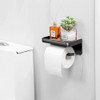 Soporte Para Papel Higinico Con Estante Y 4 Ganchos Para Toa 3