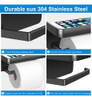 Soporte Para Papel Higinico Con Estante Y 4 Ganchos Para Toa 6