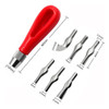 Gubias Para Linoleo X 6 Cuchillas  De Acero Inoxidable S. 1