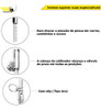 Quit Bico Inflador + Calibrador Longo Borracharia Caminhão 3