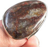 Luli Anillo Enorme Metal Piedra Agata Marron  Ajustable Medi 0