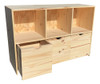 Cajon Juguetero X3 Madera Ruedas Estantes Organizador Niños 0